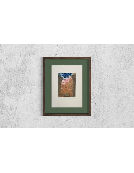 N. Rial. Praza das Praterias. Aguafuerte.