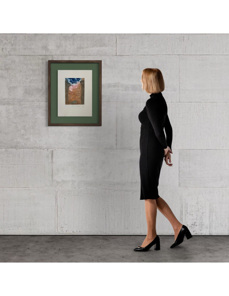 N. Rial. Praza das Praterias. Aguafuerte.