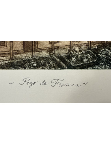 N. Rial. Pazo de Fonseca. Aguafuerte.