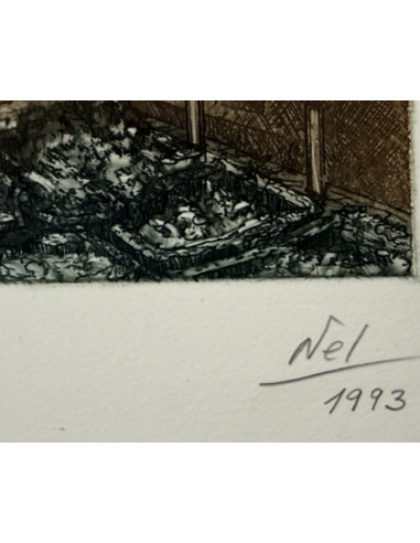 N. Rial. Pazo de Fonseca. Aguafuerte.