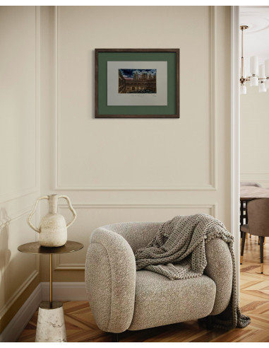 N. Rial. Pazo de Fonseca. Aguafuerte.