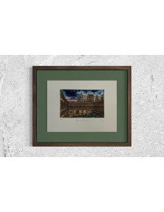 N. Rial. Pazo de Fonseca. Aguafuerte.