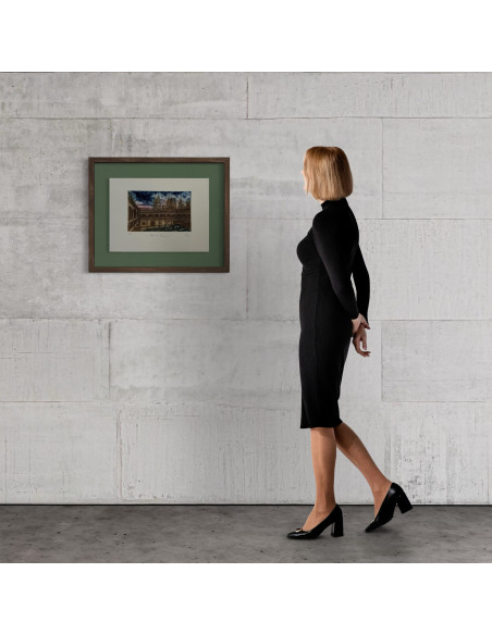 N. Rial. Pazo de Fonseca. Aguafuerte.