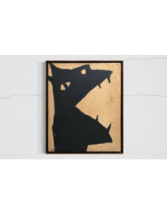 Cabanas, Xaime (A Coruña, 1953 - 2013). Black Dog. Óleo...