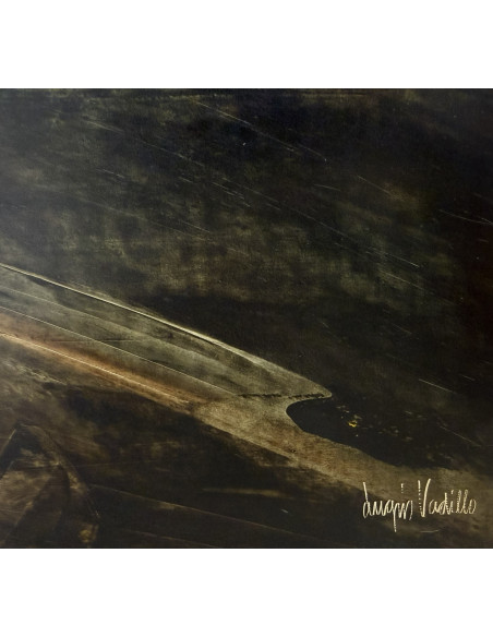 Lugrís Vadillo , Urbano . (Vigo,1942 - A Coruña,2018). S/t.. Óleo sobre tabla.
