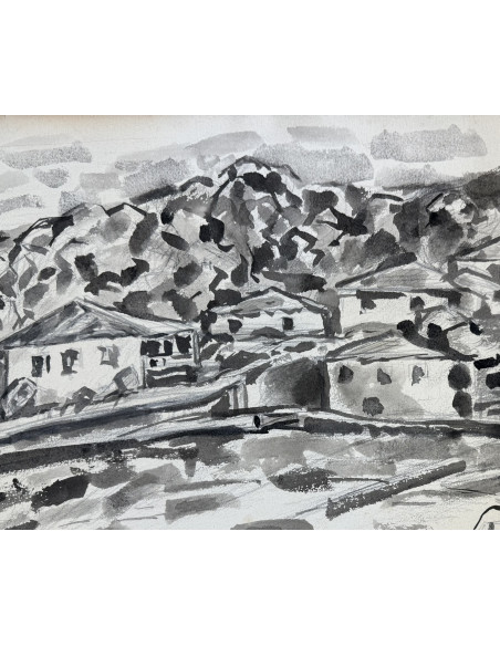 Manuel Colmeiro (Silleda, 1901 - Salvaterra de Miño,1999). S/t. Acuarela.