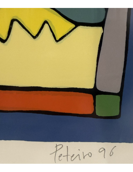 Peteiro Vázquez, Jorge (A Coruña, 1959 – Sada, 2013). S/t. Serigrafía.