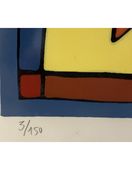 Peteiro Vázquez, Jorge (A Coruña, 1959 – Sada, 2013). S/t. Serigrafía.
