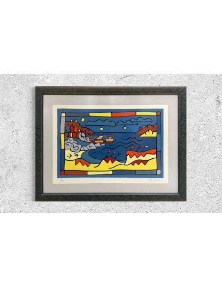 Peteiro Vázquez, Jorge (A Coruña, 1959 – Sada, 2013). S/t. Serigrafía.