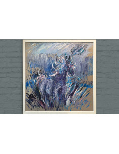 Maribel Mouriño. (Brasil, 1961). Caballo. Oleo sobre tablex.