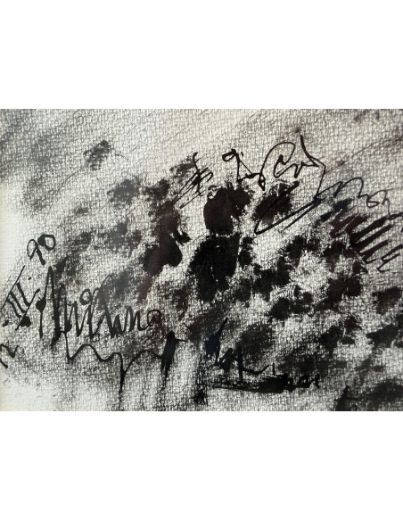 Maribel Mouriño. (Brasil, 1961). Paisaje. Tinta sobre cartulina.