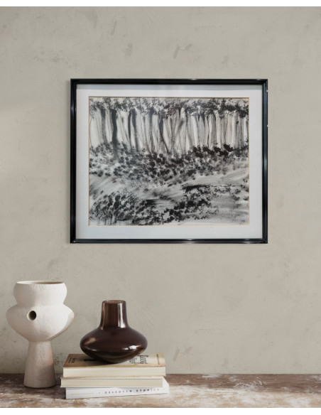 Maribel Mouriño. (Brasil, 1961). Paisaje. Tinta sobre cartulina.