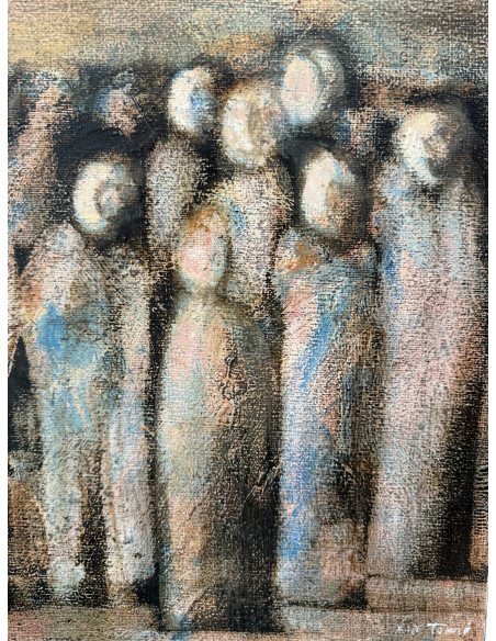 Xosé Tome (Zamora, 1942 - 2005). S/t. Óleo sobre lienzo.