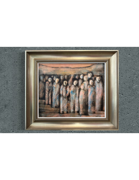 Xosé Tome (Zamora, 1942 - 2005). S/t. Óleo sobre lienzo.