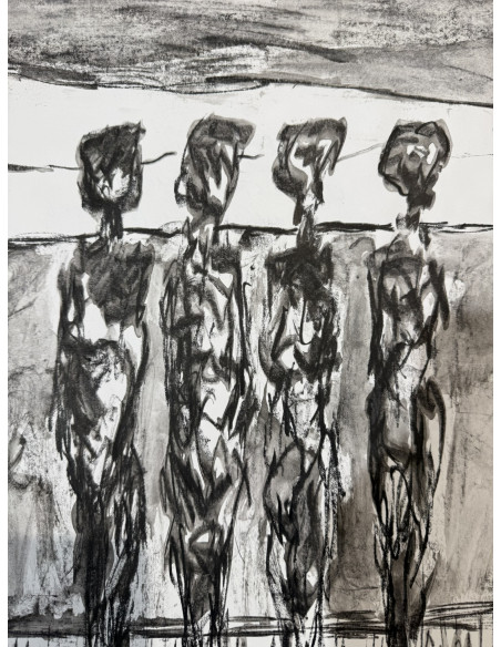 Xosé Tome (Zamora, 1942 - 2005). S/t. Tinta sobre cartulina.