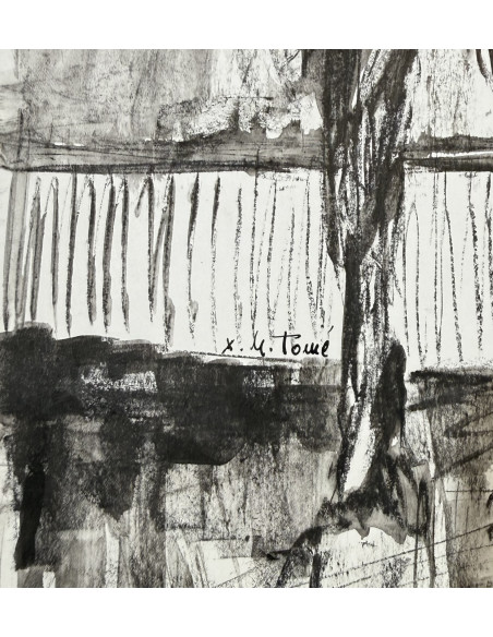 Xosé Tome (Zamora, 1942 - 2005). S/t. Tinta sobre cartulina.