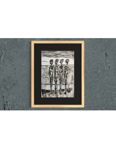 Xosé Tome (Zamora, 1942 - 2005). S/t. Tinta sobre cartulina.