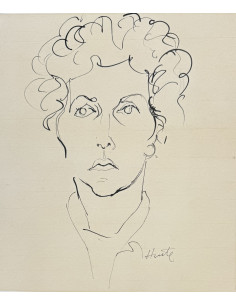 Anxel Huete (Ourense, 1944). Personaje. Tinta sobre... 2