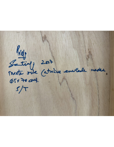Vicente Prego (A Coruña, 1957). S/t. Técnica mixta sobre tabla