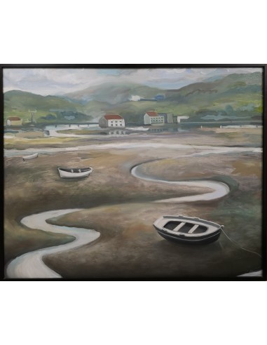 Tenreiro, Jaime (A Coruña, 1955 - 2018) Marismas. Óleo sobre lienzo