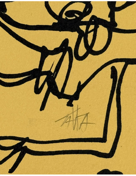 Saura, Antonio (Huesca, 1930 - Cuenca, 1998). Danse du soleil. Litografía.