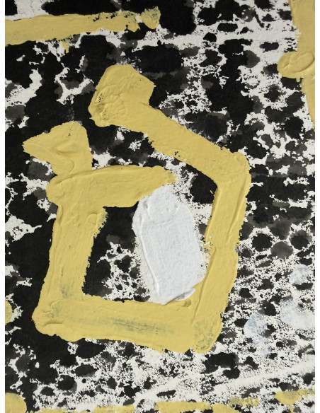 Cabanas, Xaime (A Coruña, 1953 - 2013). Sin título. Técnica mixta sobre cartulina.