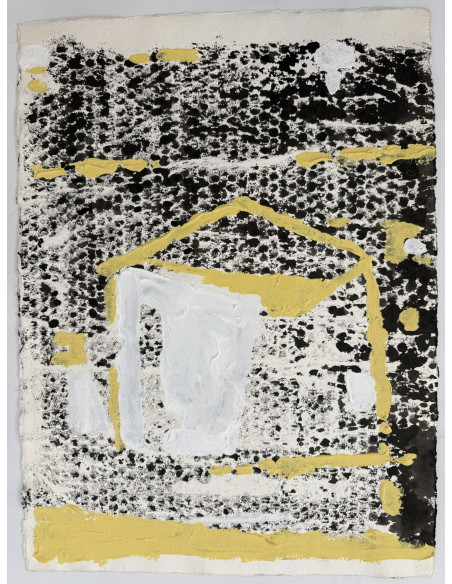 Cabanas, Xaime (A Coruña, 1953 - 2013). Sin título. Técnica mixta sobre cartulina.