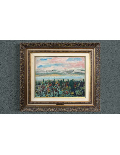 Nelson Zumel. (Baltar, Ourense 1928). Paisaje. Óleo sobre...