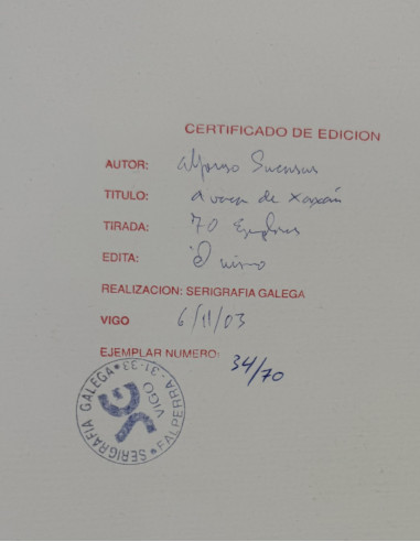 Sucasas, Alfonso. (Lalín, 1940 - Vila de...