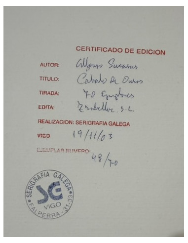 Sucasas, Alfonso. (Lalín, 1940 - Vila de...