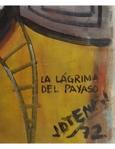 Tenreiro , Jaime (A Coruña, 1955 - 2018) Lágrimas de payaso. Técnica mixta sobre tela