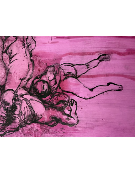 Pérez Bellas, Agustín  (Vigo 1925 - 1982). Elefantiasis. Mixta sobre cartulina