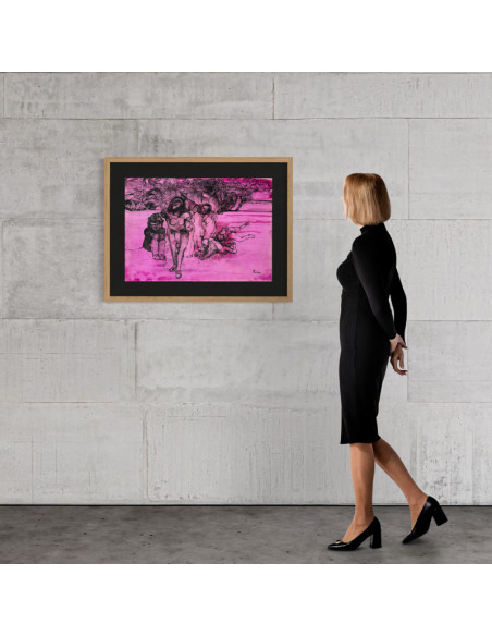 Pérez Bellas, Agustín  (Vigo 1925 - 1982). Elefantiasis. Mixta sobre cartulina