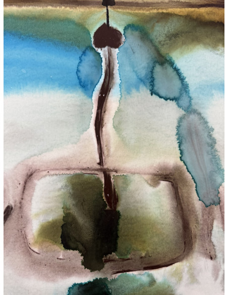 Luisa Valdes. (A Coruña, 1961). Sin titulo. Mixta sobre cartulina.