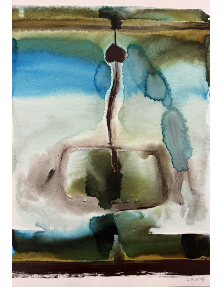 Luisa Valdes. (A Coruña, 1961). Sin titulo. Mixta sobre cartulina.
