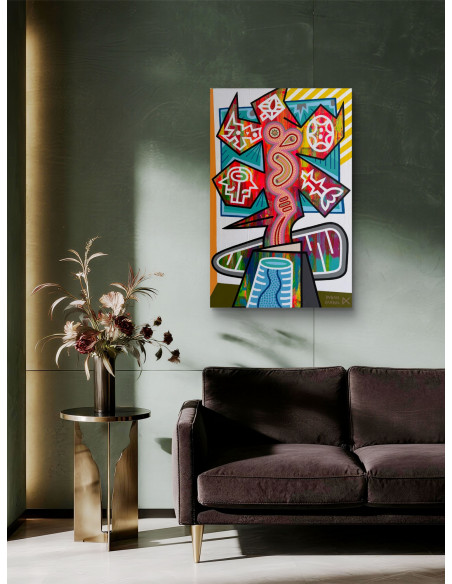 Durán Candal (A Coruña, 1978). Too many flowers. (Mixta sobre lienzo).