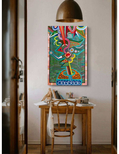 Durán Candal (A Coruña, 1978). Too many flowers. (Mixta sobre lienzo).