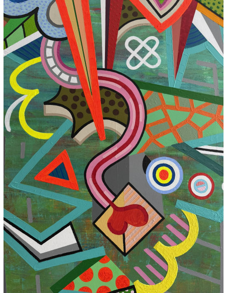 Durán Candal (A Coruña, 1978). Too many flowers. (Mixta sobre lienzo).