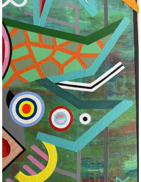 Durán Candal (A Coruña, 1978). Too many flowers. (Mixta sobre lienzo).