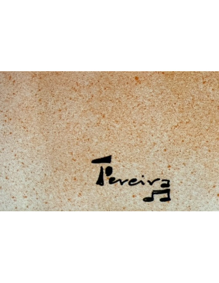 Tomás Pereira Revuelta. (A Coruña 1929-1993). S/t. Aerógrafo y tinta sobre cartulina.