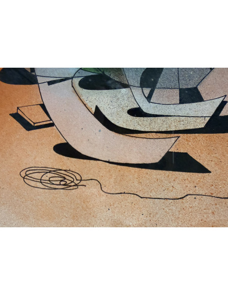Tomás Pereira Revuelta. (A Coruña 1929-1993). S/t. Aerógrafo y tinta sobre cartulina.