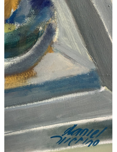 Daniel Merino. (Madrid, 1941 - 2011). Éxtasis. Óleo sobre lienzo.