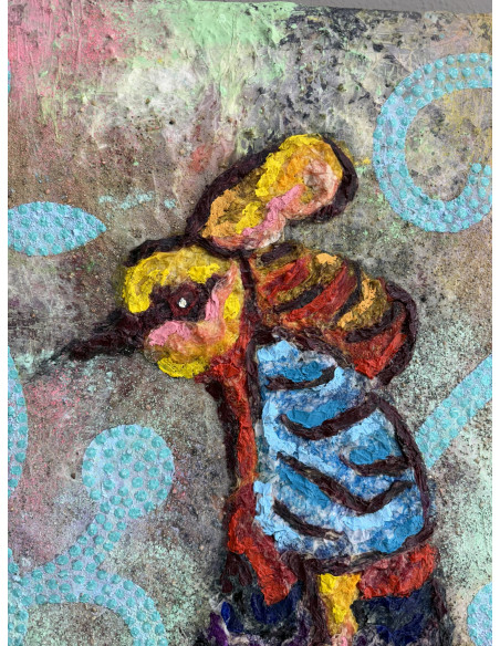 Durán Candal (A Coruña, 1978). Pájaros I. (Mixta sobre lienzo).