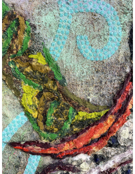 Durán Candal (A Coruña, 1978). Pájaros I. (Mixta sobre lienzo).