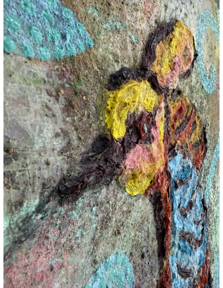 Durán Candal (A Coruña, 1978). Pájaros I. (Mixta sobre lienzo).