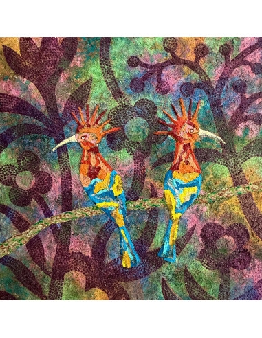 Durán Candal (A Coruña, 1978). Pájaros II. (Mixta sobre lienzo).