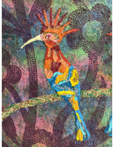 Durán Candal (A Coruña, 1978). Pájaros II. (Mixta sobre lienzo).
