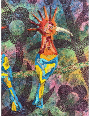 Durán Candal (A Coruña, 1978). Pájaros II. (Mixta sobre lienzo).