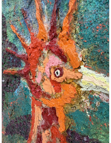Durán Candal (A Coruña, 1978). Pájaros II. (Mixta sobre lienzo).