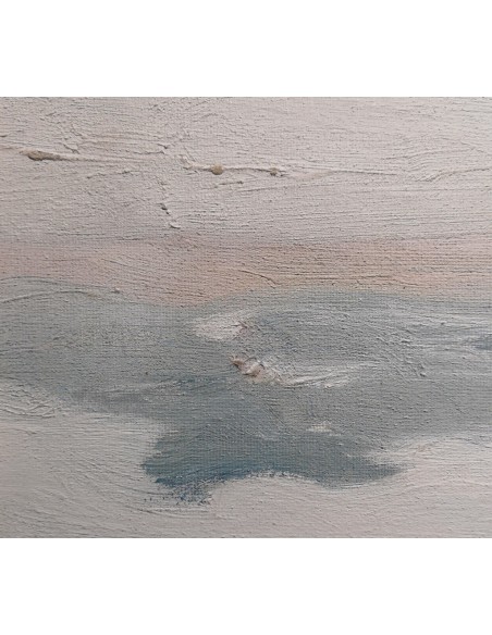 Antón Sobral Iglesias (Marín, 1952) Marina. Óleo sobre lienzo
